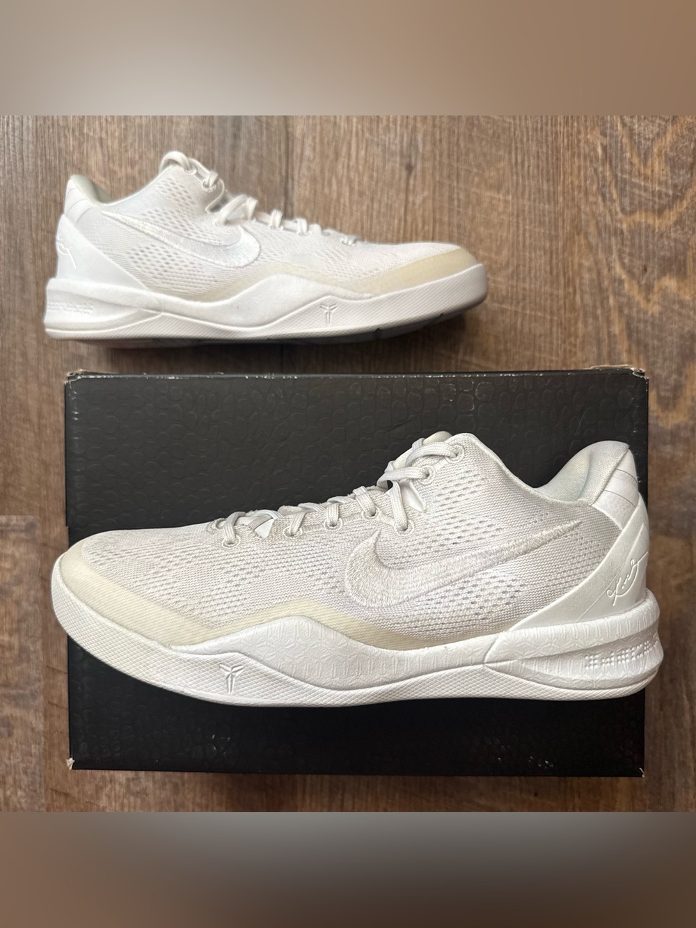 Nike Kobe 8 VIII GS Protro Halo White Size 6.5y 6.5 Sneakers Shoes